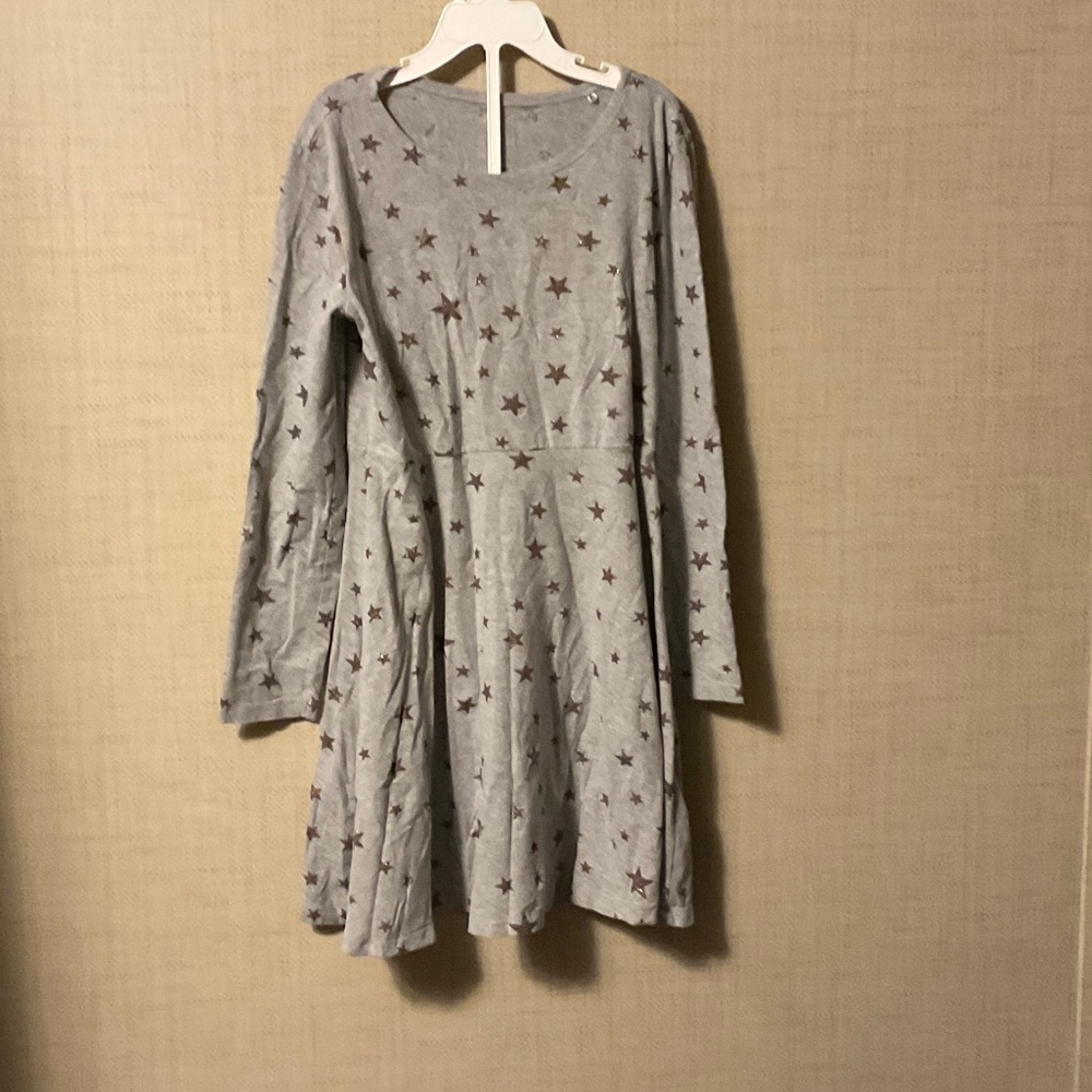BCBG Gray Star Print Kids Casual Dress